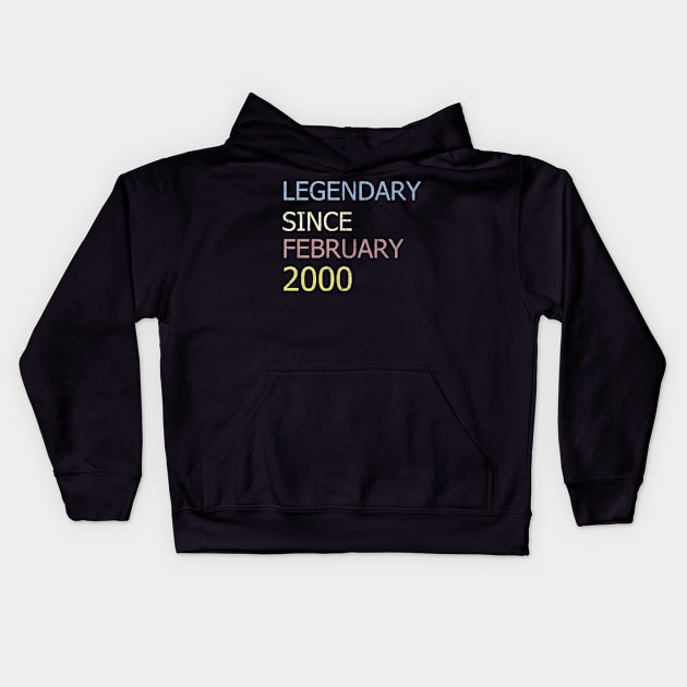 LEGENDARY SINCE FEBRUARY 2000 Kids Hoodie by BK55